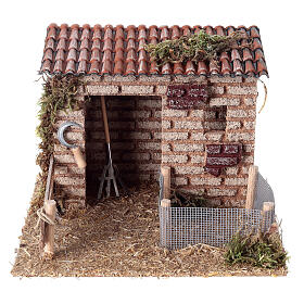 Establo para animales vacío 15x15x15 cm pesebre 14-16 cm