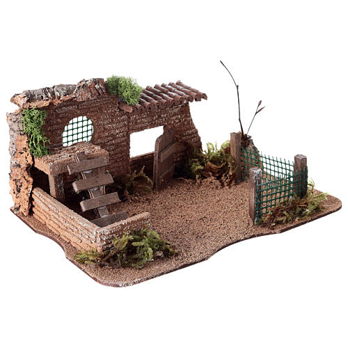 Henhouse for Nativity Scene with characters of 14-16 cm, 12x25x20 cm 3
