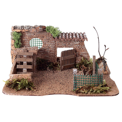 Kurnik scena do szopki, 12x25x20 cm, figurki 14-16 cm 1