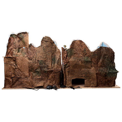 Dorfszenerie, 2-teilig, orientalischer Stil – für 14-cm-Krippe, mit Beleuchtung und Bewegung, 95×115 cm 17