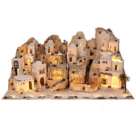 Nativity Scene set of 14 cm, Arabic style, 95x115 cm in two sections