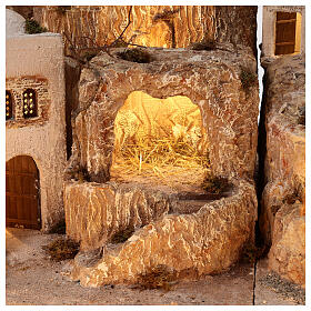 Arabic style nativity scene set 14 cm in 2 sections 95x115 cm