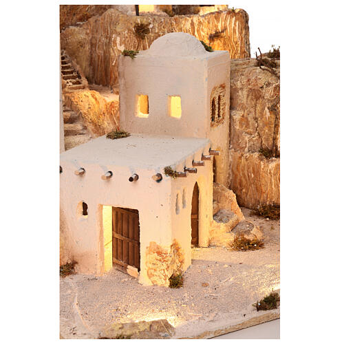 Arabic style nativity scene set 14 cm in 2 sections 95x115 cm 14