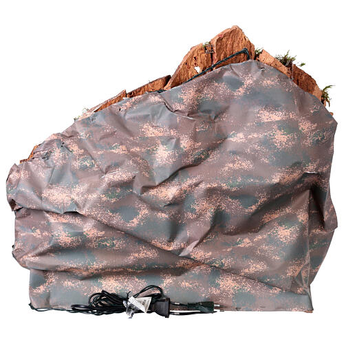 Presépio napolitano para figuras de 10 cm, iluminado com fontanário, 50x50x35 cm 6