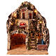 Presepe napoletano illuminato forno e ruscello per statue 12 cm 50x35x30 cm s1
