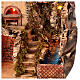 Presepe napoletano illuminato forno e ruscello per statue 12 cm 50x35x30 cm s2