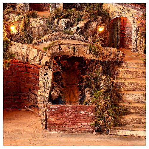 Ancient village for Neapolitan nativity scene 10 cm 40x40x40 cm 2