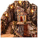 Village for 12 cm Neapolitan Nativity Scene with fountain, oven and windmill, 75x80x75 cm s4