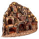 Village for 12 cm Neapolitan Nativity Scene with fountain, oven and windmill, 75x80x75 cm s5