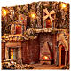 Neapolitan Nativity Scene setting with brook and windmill for 12 cm figurines, 75x100x70 cm s6