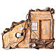 Ruined building for 8 cm Neapolitan Nativity Scene with fountain, cork and wood, 50x65x40 cm s6