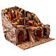Presepe napoletano per statue 12 cm legno luci forno ruscello e mulino 65x70x65 cm s3