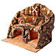 Crèche napolitaine pour santons 12 cm four ruisseau moulin 50x60x40 cm s5