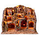 Presepe napoletano ruscello forno mulino per statue 10 cm 70x85x60 cm s1