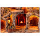 Presepe napoletano ruscello forno mulino per statue 10 cm 70x85x60 cm s2