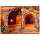 Presepe napoletano ruscello forno mulino per statue 10 cm 70x85x60 cm s5