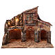 House with stable for 14-16 cm Neapolitan Nativity Scene, animated basket, 45x60x35 cm s1