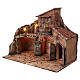 Casa con stalla Napoli presepe 14-16 cm paniere movimento 45x60x35 cm s3