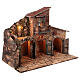 Casa con stalla Napoli presepe 14-16 cm paniere movimento 45x60x35 cm s4