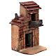 Nativity scene house 4 cm Neapolitan cork wood 15x10x10 cm s3