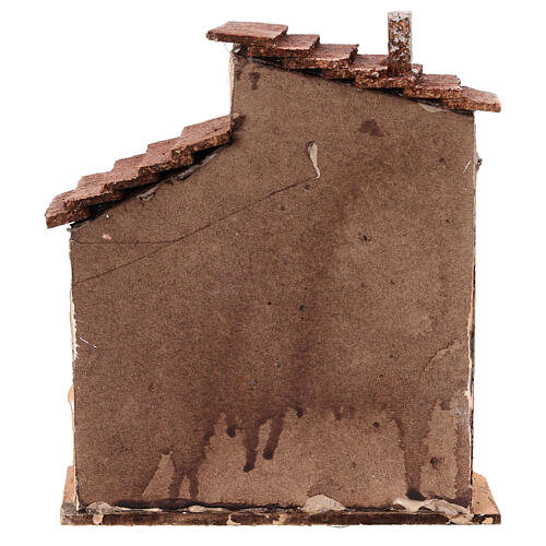 Two-story house for 6 cm Neapolitan Nativity Scene, 15x15x8 cm 4