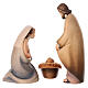Belén Altea madera Val Gardena natividad Rudolf 3 piezas coloreado LED s7