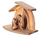 Presepe Altea legno Valgardena natività Rudolf 3 pezzi colorato LED s4