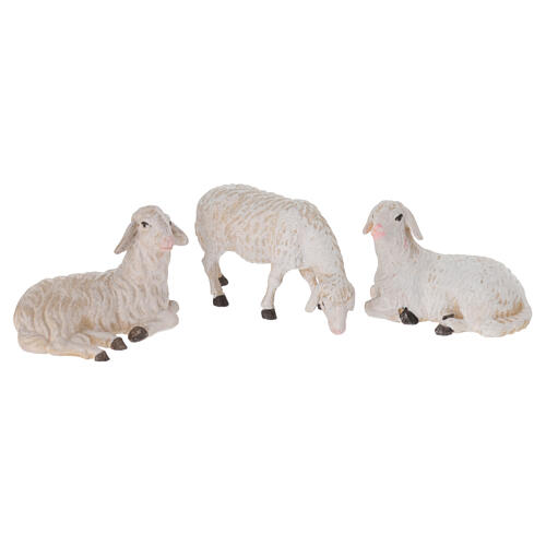 Val Gardena Nativity Scene with "Altea" stable and painted "Rudolf" figurines, set of 13 pieces of 9 cm 8