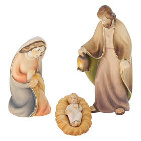 Presepe Val Gardena capanna Altea 13 pezzi Rudolf colorato h 9 cm