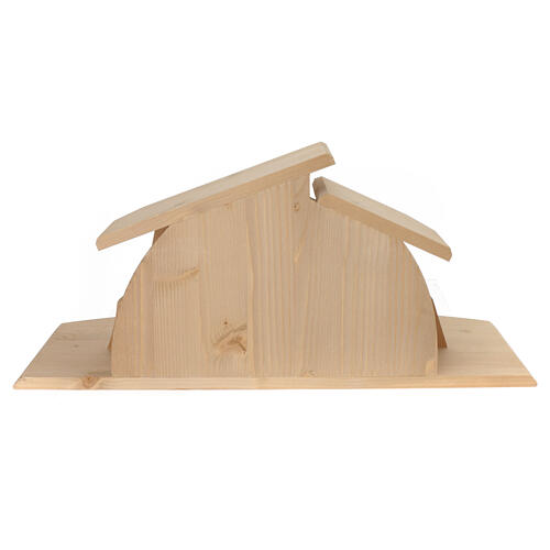 Presepe Val Gardena capanna Altea 13 pezzi Rudolf colorato h 9 cm 9