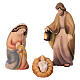 "Rudolf" Nativity of 12 cm with "Altea" stable, Val Gardena wooden Nativity Scene with LED s3