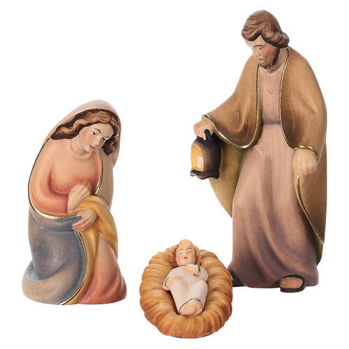 Rudolf Holy Family nativity with stable Altea 12 cm Valgardena LED 3