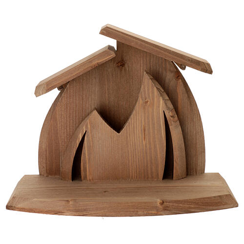 Komplettkrippe, Stall Altea,10 cm Aram-Figurenserie, Holz natur, Grödner Kunsthandwerk 8