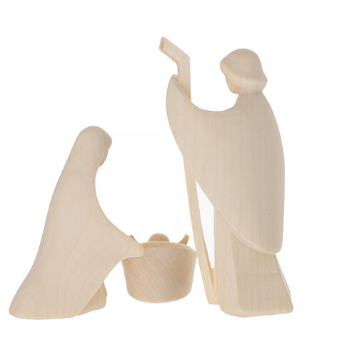 "Altea" Nativity Scene of Val Gardena natural wood with "Aram" Holy Family of 10 cm 6