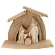 "Altea" Nativity Scene of Val Gardena natural wood with "Aram" Holy Family of 10 cm s1