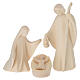 "Altea" Nativity Scene of Val Gardena natural wood with "Aram" Holy Family of 10 cm s2