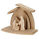 "Altea" Nativity Scene of Val Gardena natural wood with "Aram" Holy Family of 10 cm s3