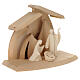 "Altea" Nativity Scene of Val Gardena natural wood with "Aram" Holy Family of 10 cm s4