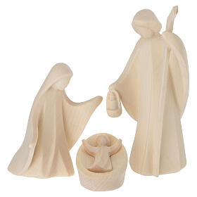 Altea nativity Holy Family in natural wood Valgardena nativity Aram h 10 cm