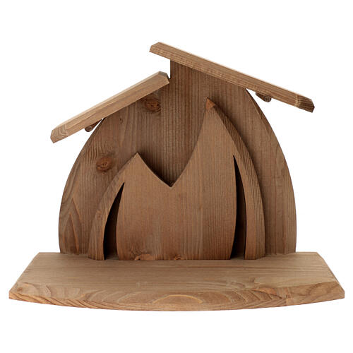 Komplettkrippe, Stall Altea,13 cm Aram-Figurenserie, Holz lasiert/natur, Grödner Kunsthandwerk 5