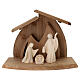 Crèche Val Gardena Nativité Aram h 13 cm bois naturel s1