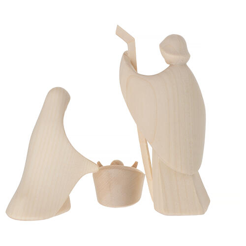 Val Gardena Holy Family nativity Aram h 13 cm natural wood 6