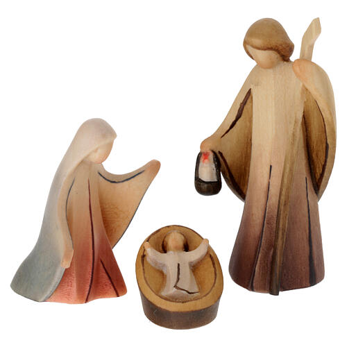 Komplettkrippe, Stall Altea, 7 cm Aram-Figurenserie, 16-teilig, Holz natur/koloriert, Grödner Kunsthandwerk 2