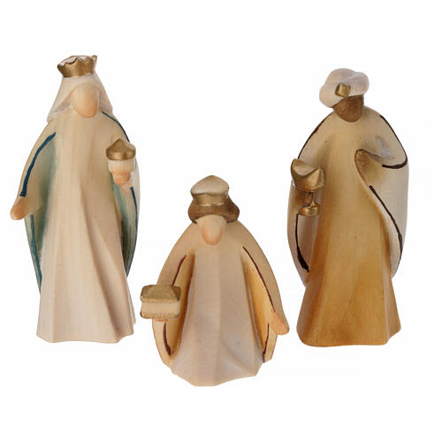 Val Gardena Nativity Scene with Altea stable and Aram figurines of 7 cm, set of 16 painted characters 4