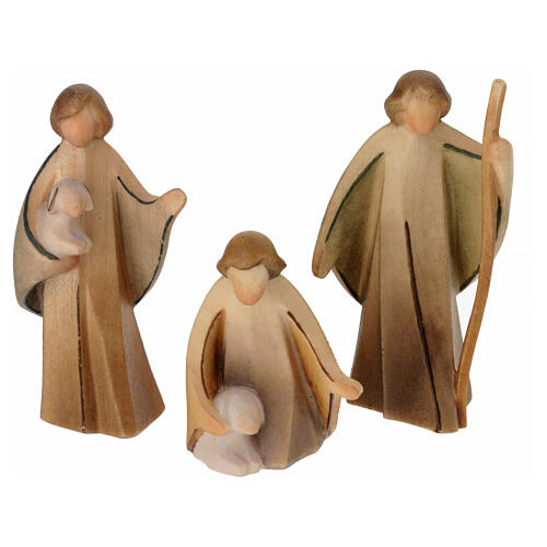 Crèche Val Gardena Altea figurines 7 cm Aram colorées 16 pcs 5