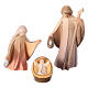 Painted Val Gardena Nativity Scene "Altea" with 7 cm "Aram" characters, set of 16 pieces, LED light s2