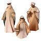 Painted Val Gardena Nativity Scene "Altea" with 7 cm "Aram" characters, set of 16 pieces, LED light s4