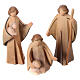 Painted Val Gardena Nativity Scene "Altea" with 7 cm "Aram" characters, set of 16 pieces, LED light s6