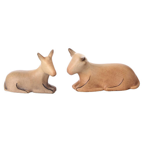 Presepe Altea colorato figure Aram 7 cm Valgardena 16 pezzi LED 7