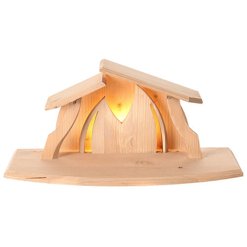 Szopka Altea, figurki Aram 7 cm, Val Gardena, 16 elementów, LED 9